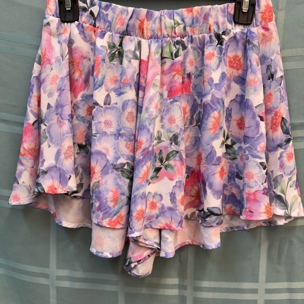 Show Me Your MuMu High Low Skirt - Pink and Purple Floral